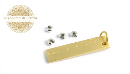 Caches perles à écraser 6mm en laiton