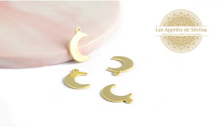 Breloque acier lune