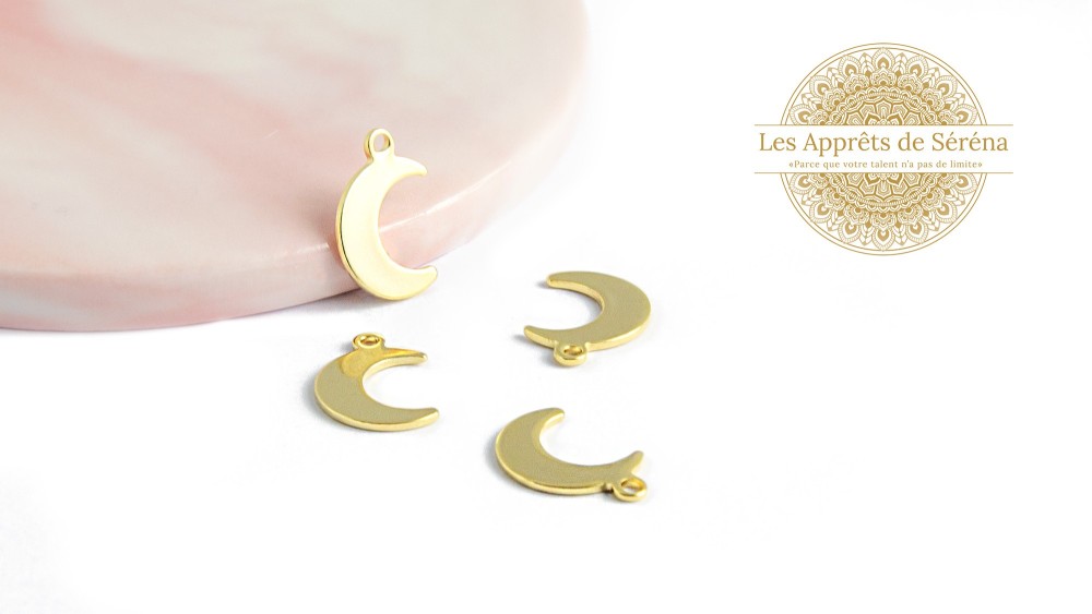 pendentif acier lune
