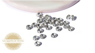 copy of Perles laiton doré à strass 4x2mm