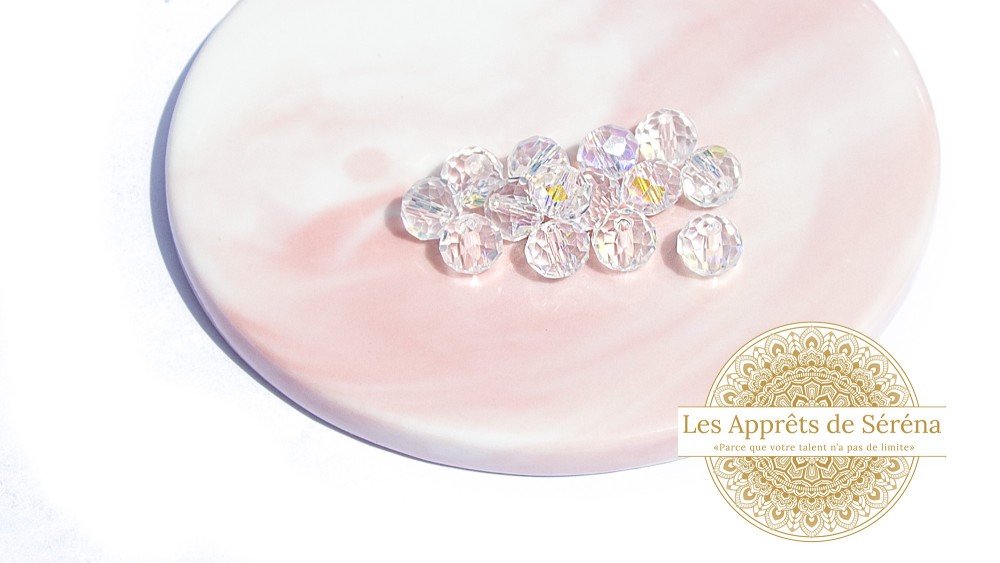 facettes 8x6mm transparentes AB