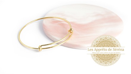 copy of Bracelet support cabochon 4mm en laiton doré  18K
