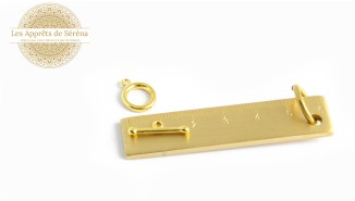 Toggle  11mm en  laiton couleur or
