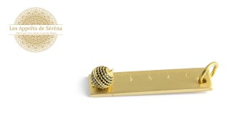 Fermoir magnétique sphère 12mm laiton couleur or strass micro pave