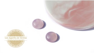 Cabochon 14mm quartz rose