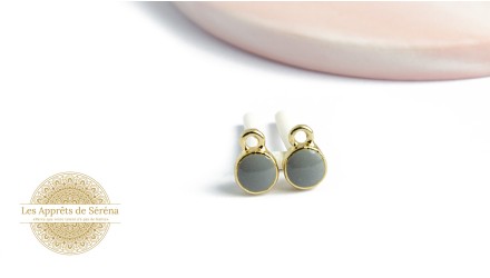 Puces d'oreille en zamak doré