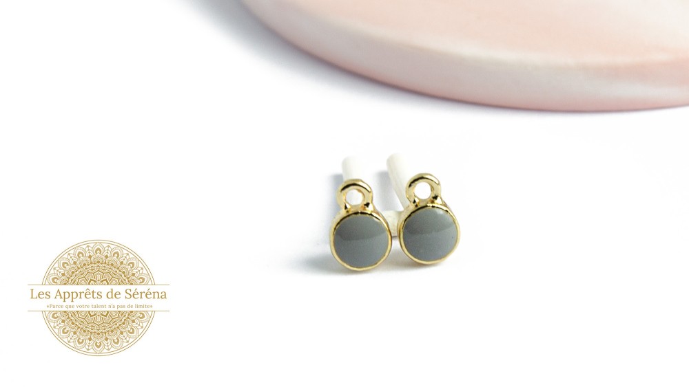 Puces d'oreille en zamak doré