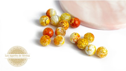 Perles à facettes 10mm agate