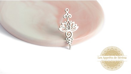 Pendentif unalome en acier 304 argent