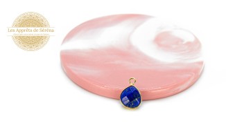 copy of Pendentif goutte en jade blanc naturel teinté rose