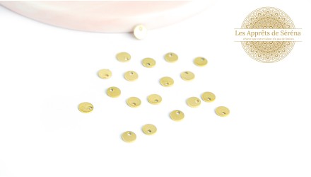 Mini sequins dorés acier inoxydable 304