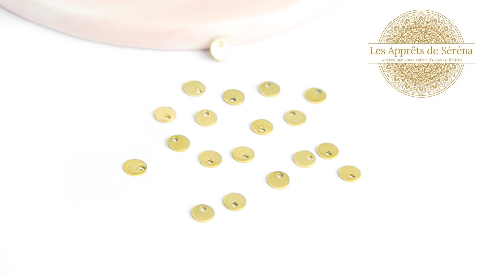 Mini sequins dorés acier inoxydable 304