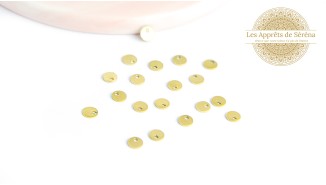 Mini sequins dorés acier inoxydable 304