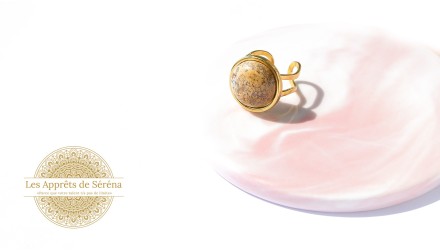 Cabochon 16mm en jaspe paysage