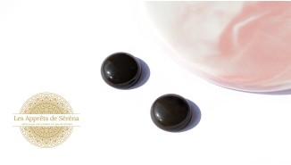 16mm en agate noire naturelle
