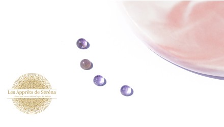 Paire de cabochons 4mm en améthyste