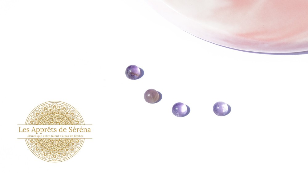Cabochons 4mm en améthyste naturelle