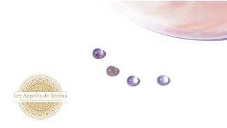 Cabochons 4mm en améthyste naturelle