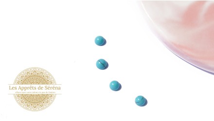 Cabochons 4mm en Howlite naturelle