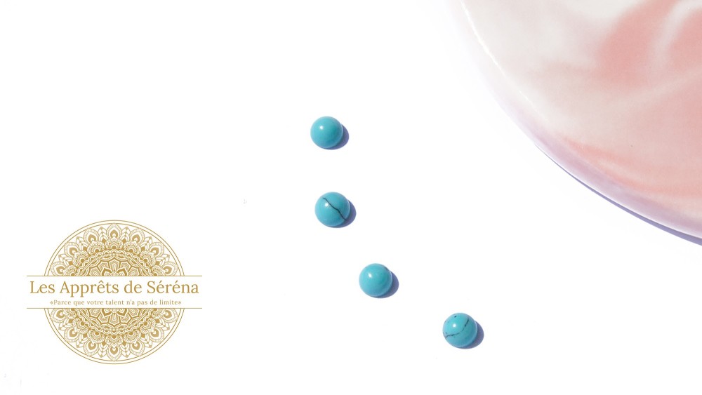 Cabochons 4mm en Howlite naturelle