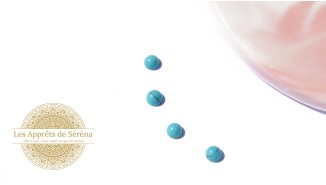 Cabochons 4mm en Howlite naturelle