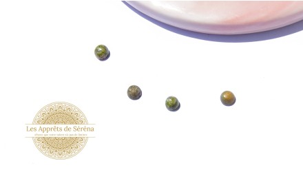 Cabochons 4mm en unakite naturelle