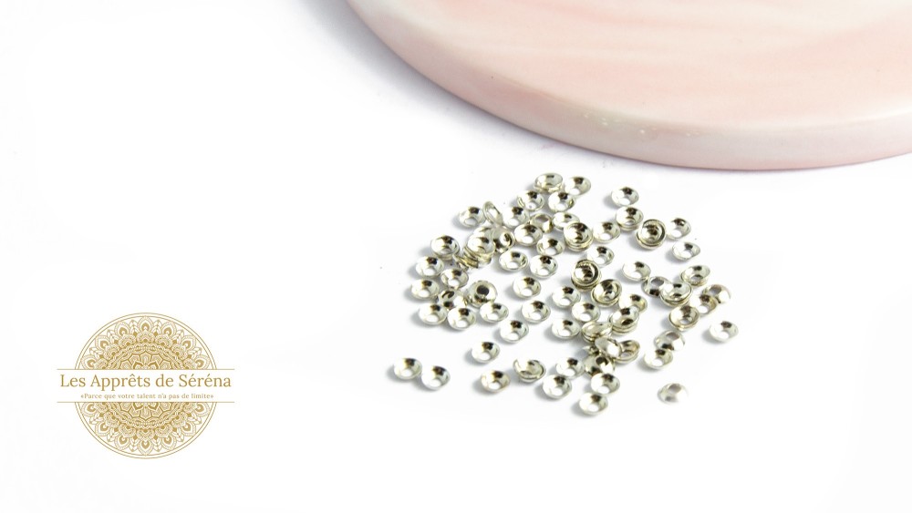 copy of Coupelles pour perles 3mm en laiton doré