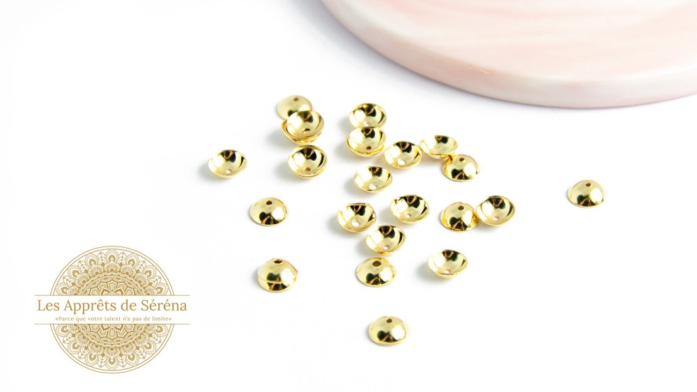 copy of Coupelles pour perles 3mm en laiton doré