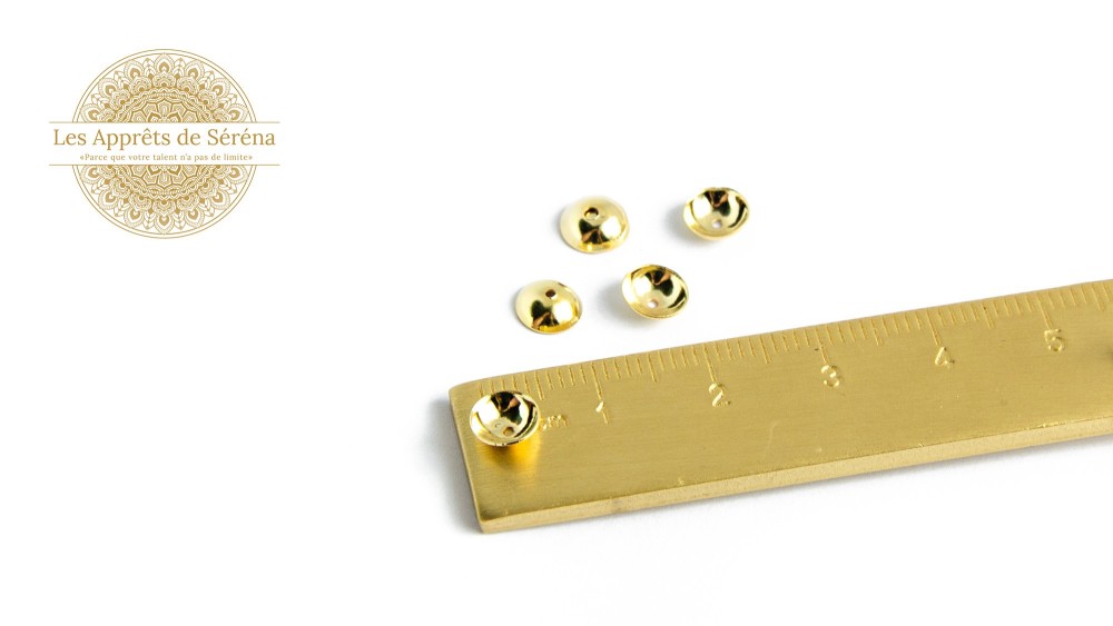 copy of Coupelles pour perles 3mm en laiton doré