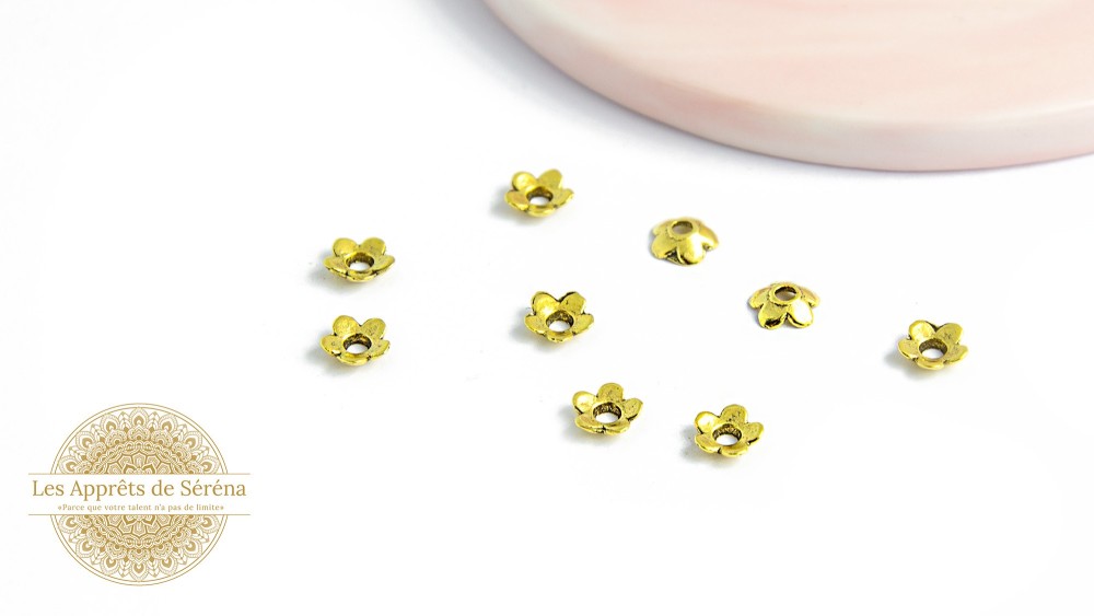 copy of Coupelles pour perles 3mm en laiton doré