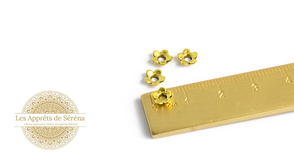 copy of Coupelles pour perles 3mm en laiton doré