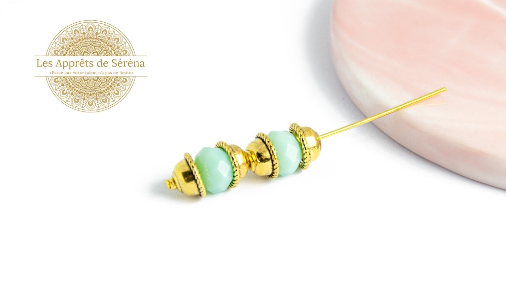 copy of Coupelles pour perles 3mm en laiton doré