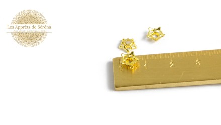 filigranes pour perles 7.5mm en zamak doré