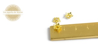 filigranes pour perles 7.5mm en zamak doré