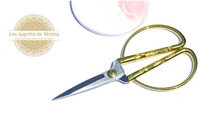 Paire de ciseaux d'atelier en acier inoxydable doré 16.8mm