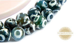 copy of Perles à facettes 10mm agate naturelle teintée bleue
