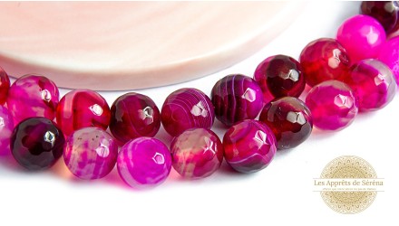 copy of Perles à facettes 10mm agate naturelle teintée bleue