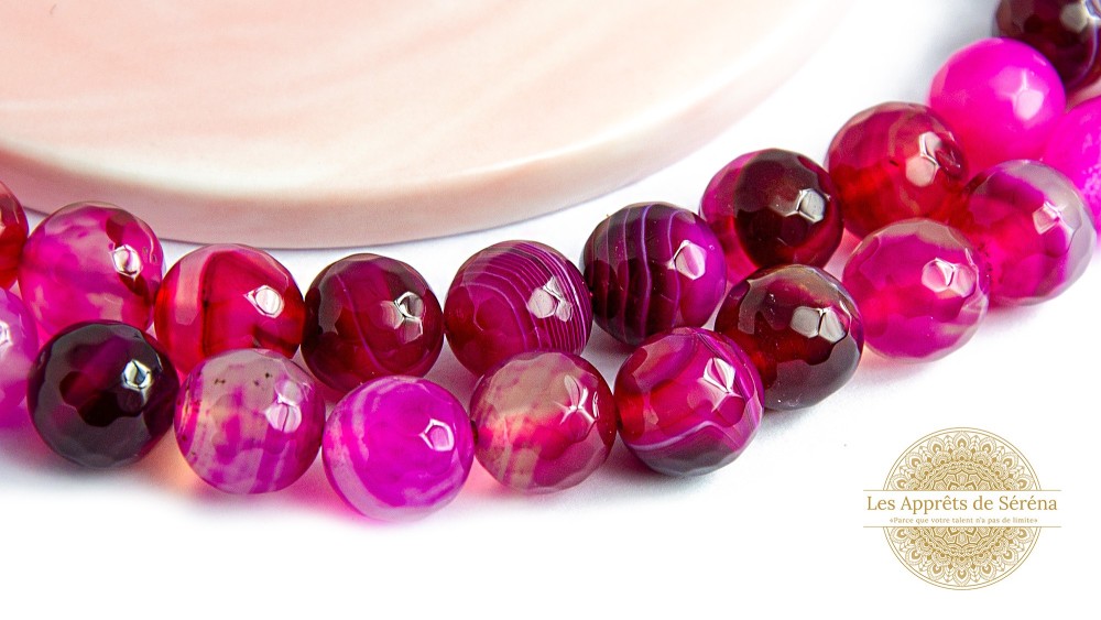 copy of Perles à facettes 10mm agate naturelle teintée bleue