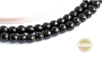 copy of 30 Perles 6mm à facettes en agate bleu à rayures grade A