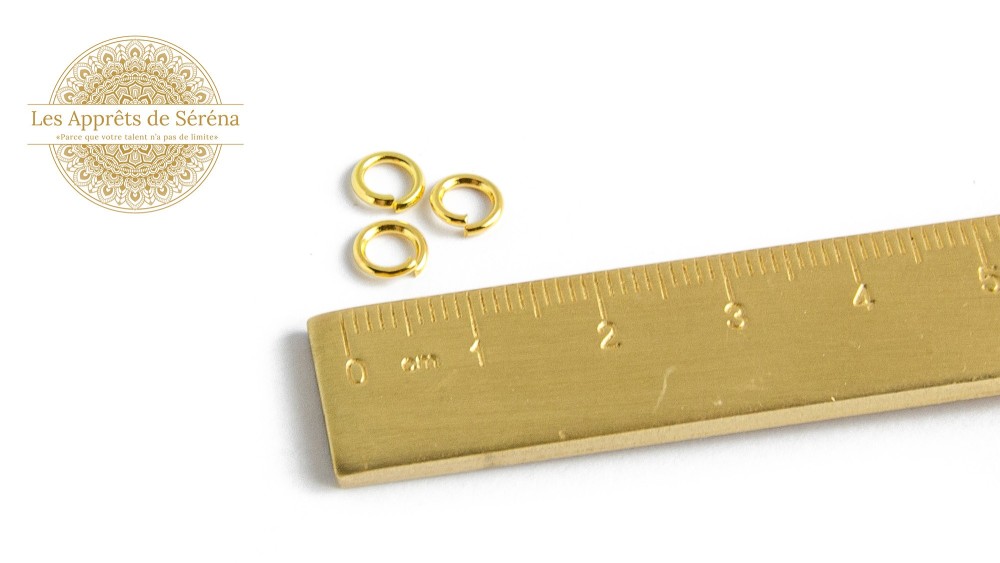 Anneaux de jonction 4x0.8mm en laiton doré