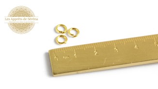 Anneaux de jonction 4x0.8mm en laiton doré