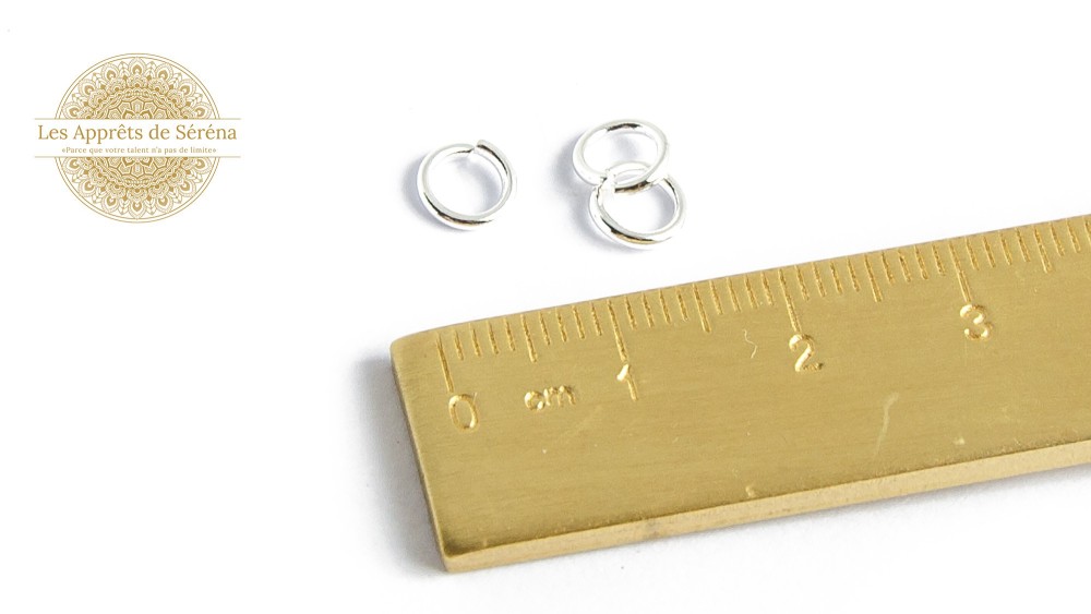 Anneaux de jonction 5x0.8mm en laiton argent
