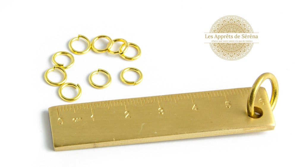Anneaux de jonction 5x0.8mm en acier inoxydable doré