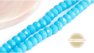 copy of 50 Perles abaques à facettes 8x6mm bleu opale