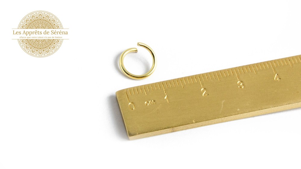 10x1.2mm en acier inoxydable doré 24k
