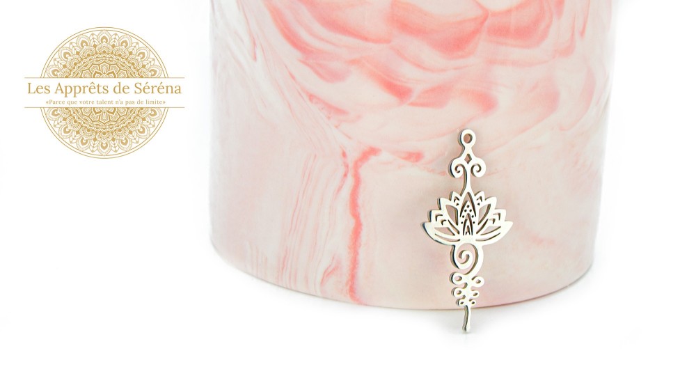 Pendentif unalome en acier 304 argent