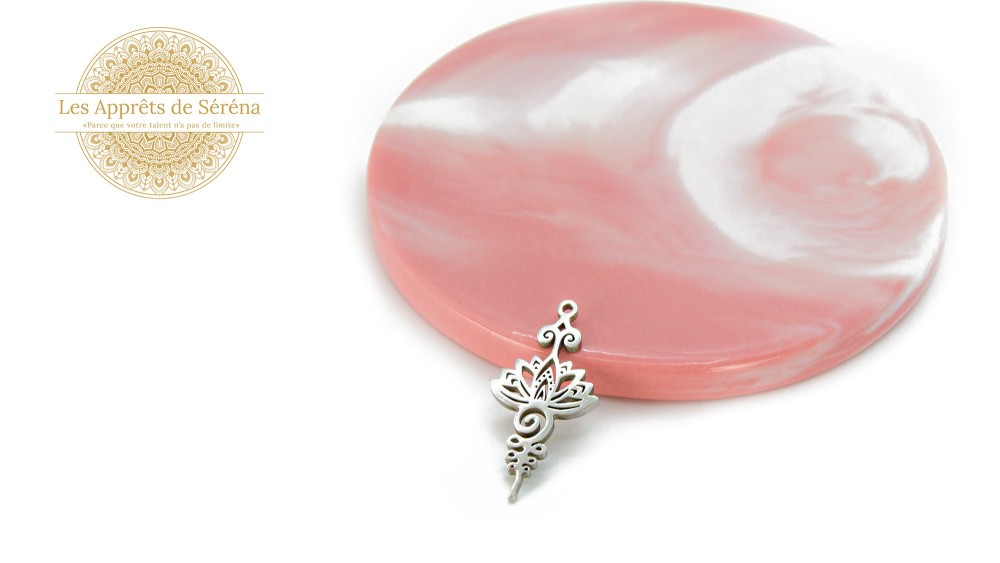 Pendentif unalome en acier 304 argent