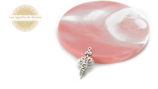 Pendentif unalome en acier 304 argent