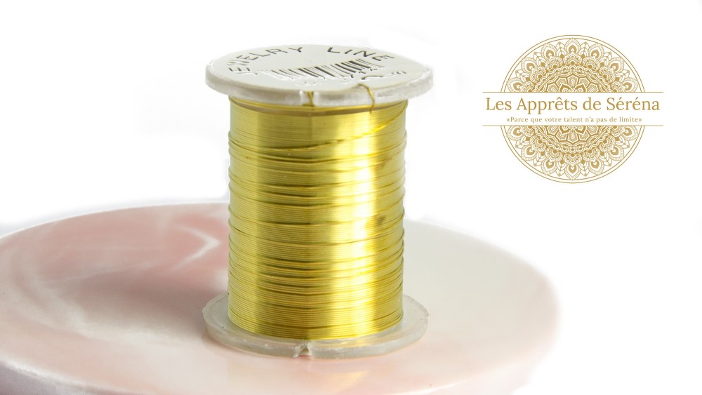 Fil laiton 0.3mm x 10m couleur or