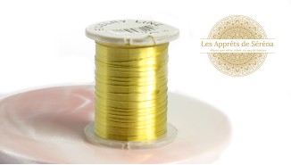 Fil laiton 0.3mm x 10m couleur or
